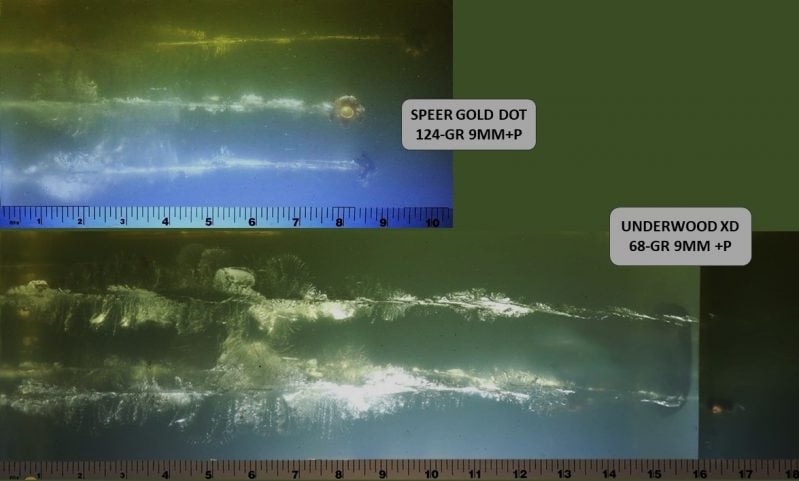 Underwood Ammo vs Speer in Gelatin