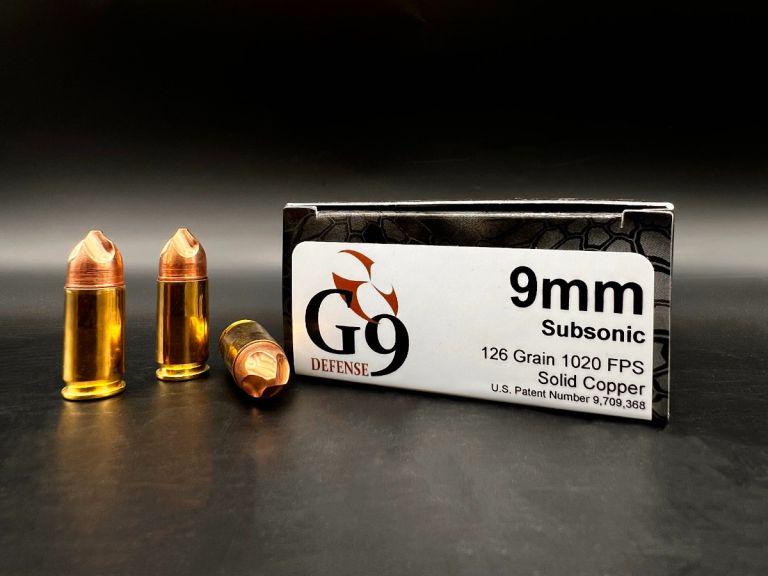 G9 Defense New 9mm 126-Grain Copper Subsonic Ammunition [FIRST LOOK]