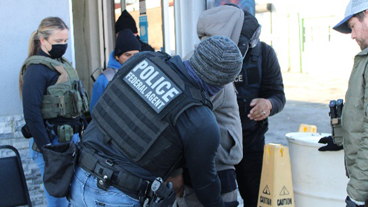 ICE agents arrest illegal aliens