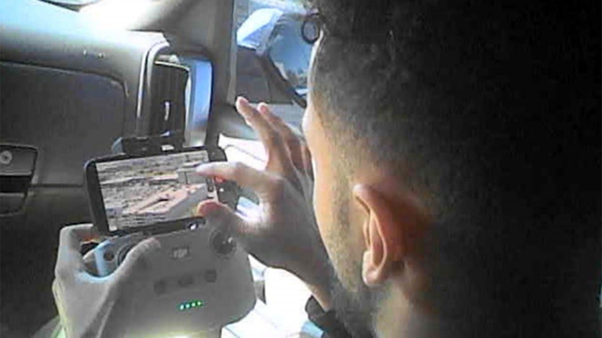 Said flies drone outside US military base