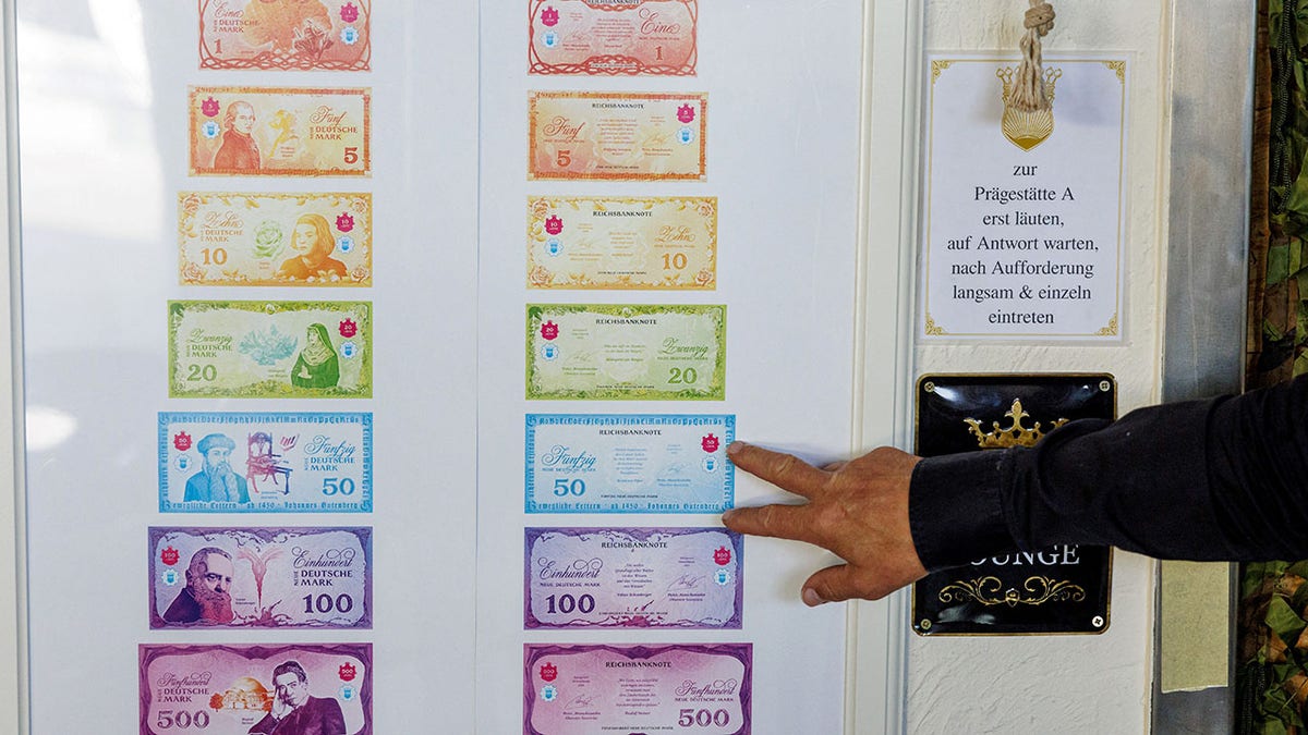 Fake German currency