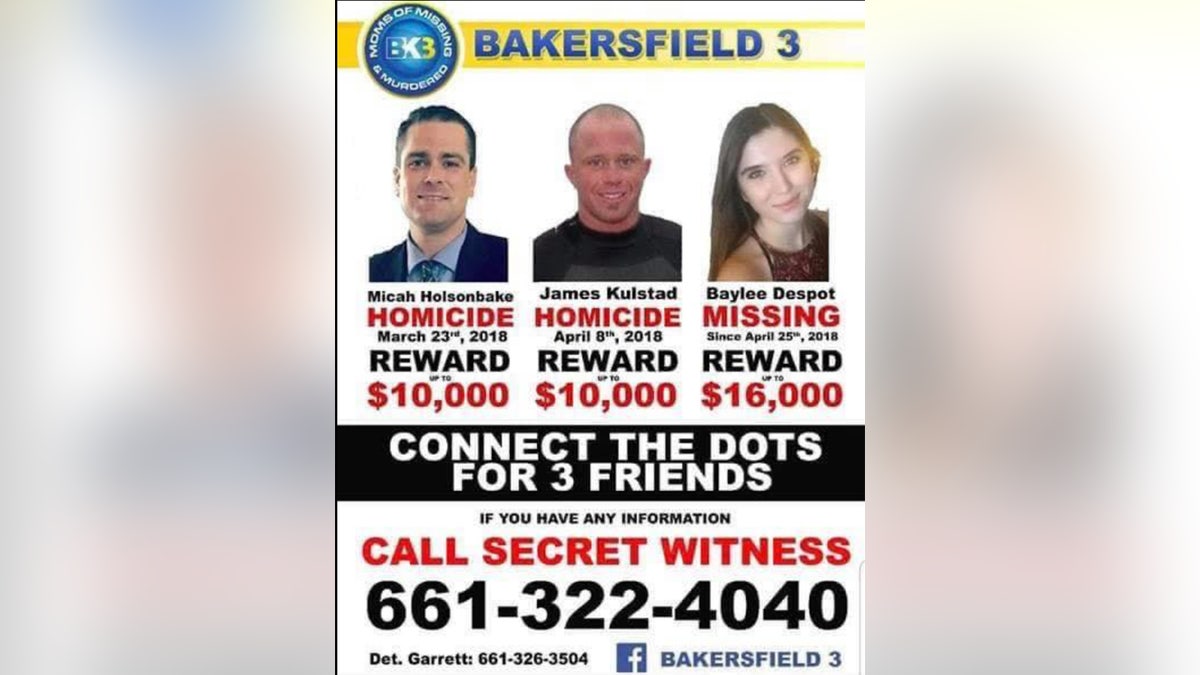 Missing poster for the three Bakersfield 3 vicitims
