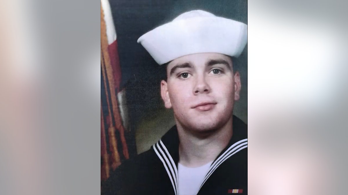 Micah Holsonbake in his Navy uniform.