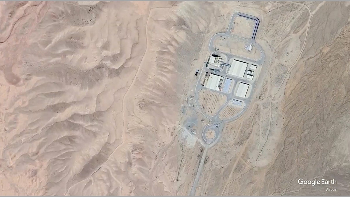 An overhead view of an alleged Iranian nuclear weapons facility