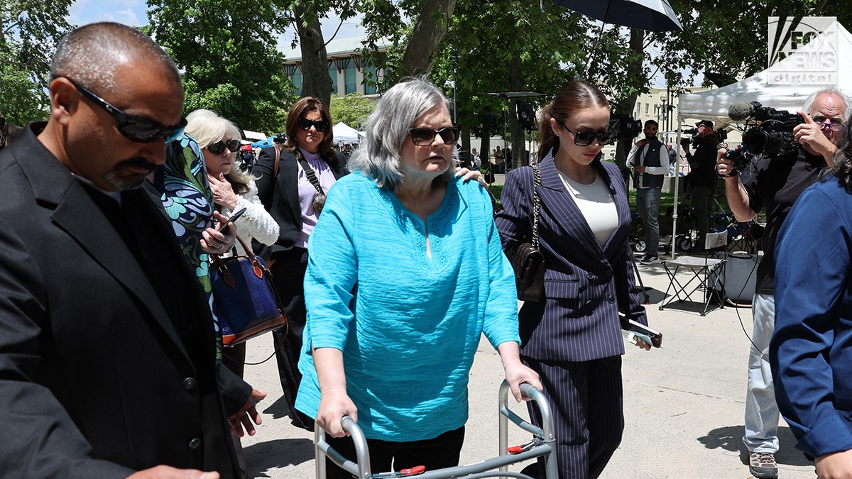 Diane Hernandez outside the Menendez Bros hearing.