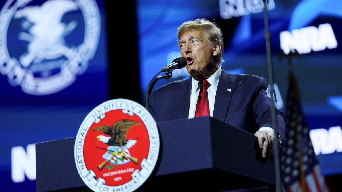 Former President Donald Trump speaks