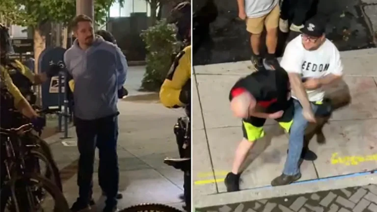 Portland police arrest conservative journalist on another night of chaotic anti-ICE clashes