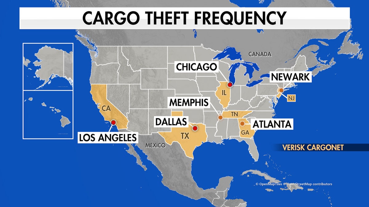 CargoNet shows top places affected by cargo theft