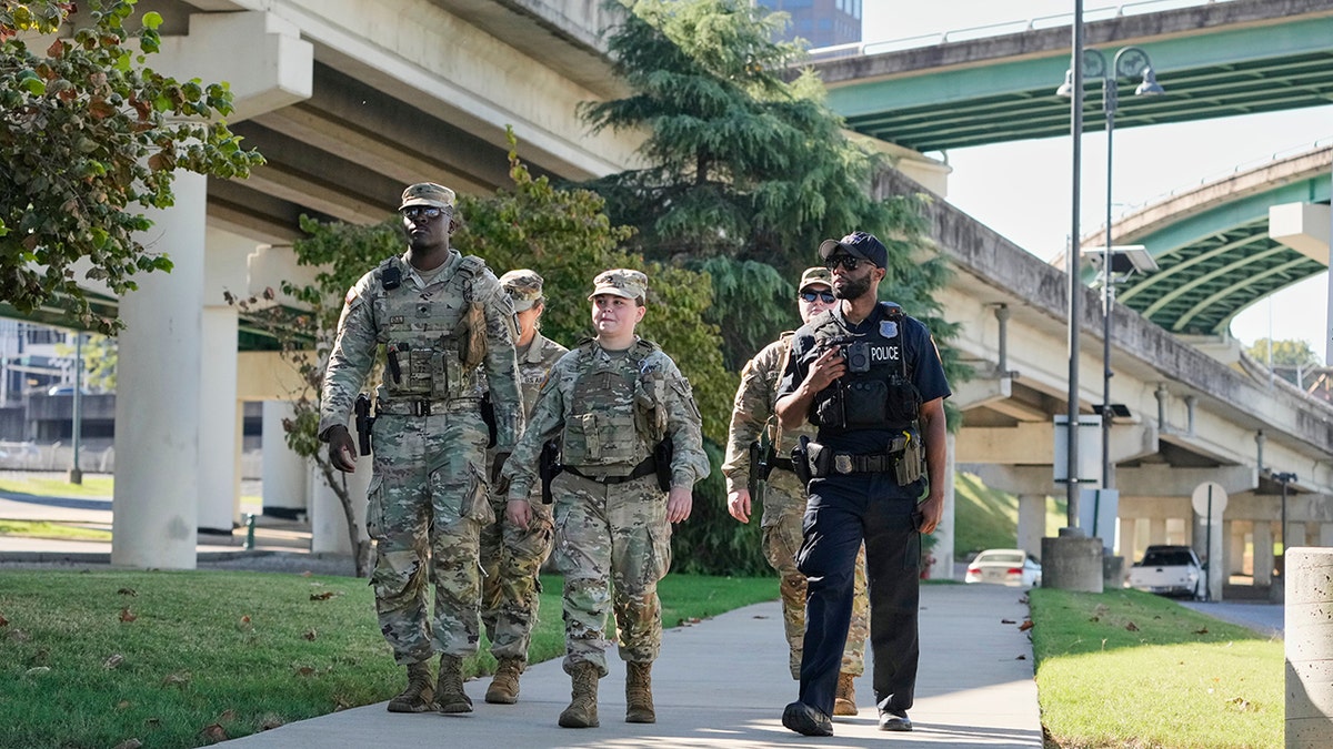 The National Guard patrols the Memphis streets amid President Donald Trump's deployment of federal law enforcement officers