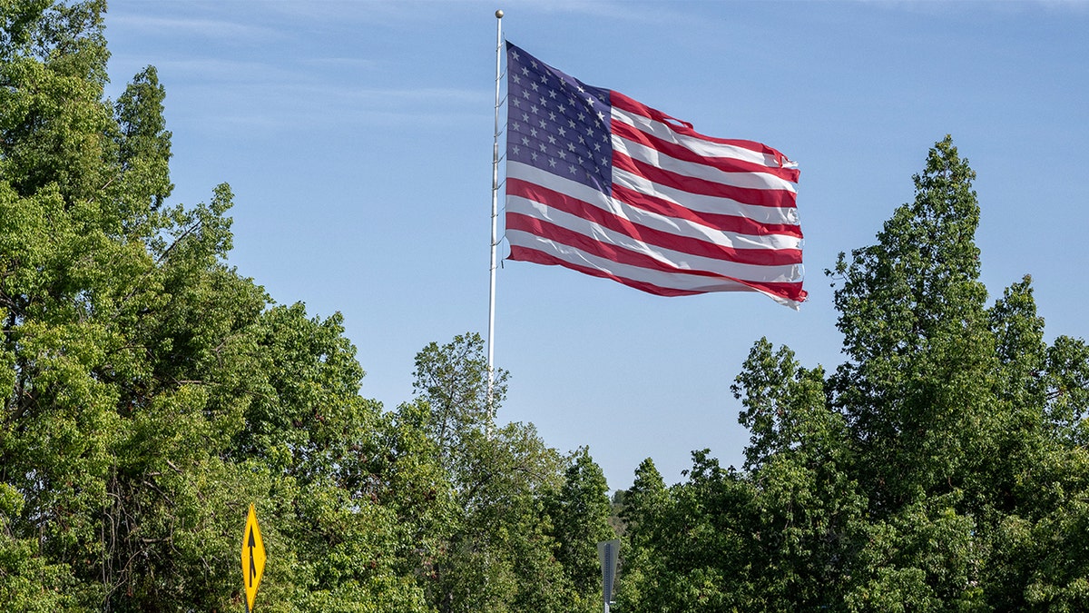 Flag waving outside Camping World