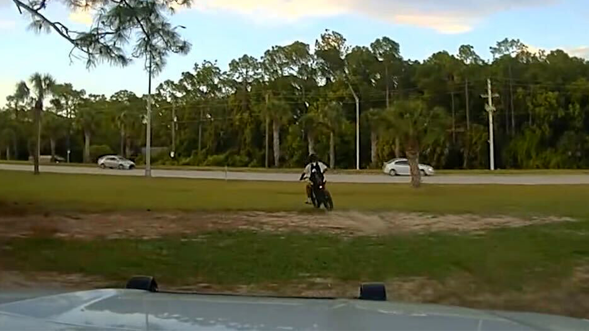 Teenage on dirt bike evading capture by police