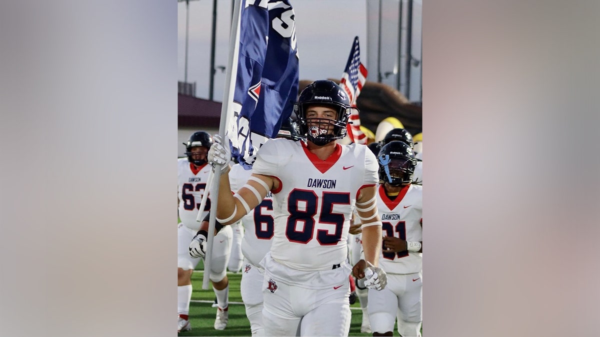 A photo of Sawyer Updike, a University of Texas freshman who was allegedly hazed
