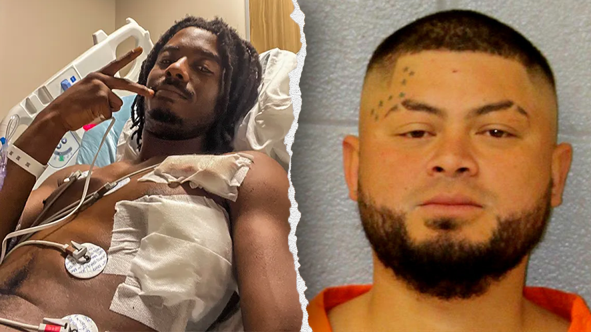 Split of Charlotte, North Carolina train stabbing victim Kenyon Dobie and illegal immigrant suspect Oscar Solarzano.