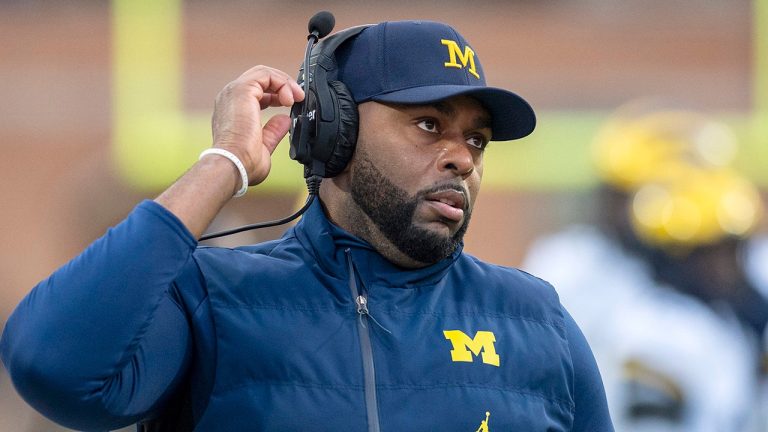 Sherrone Moore ‘had long history of domestic violence’ against Michigan staffer, attorney alleges