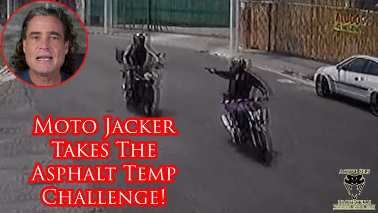 Defender Waits His Turn to Drop Moto Jacker