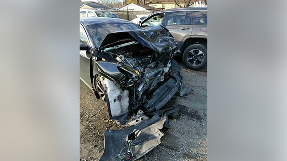 Car crash following the hit-and-run in November