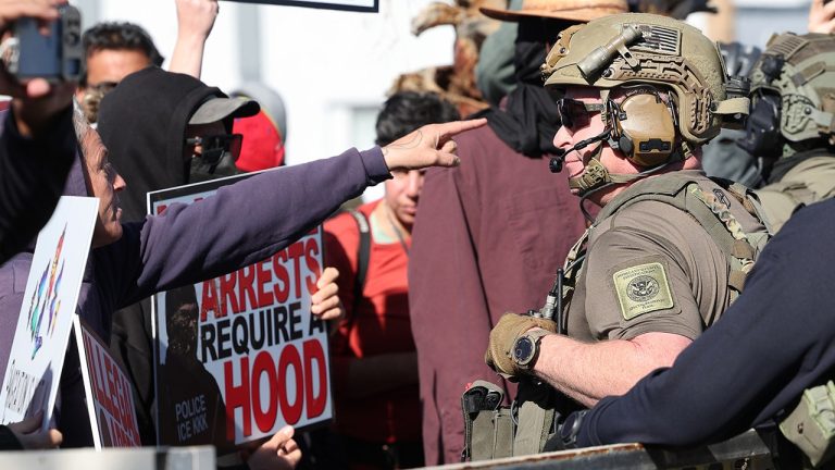 Wild scene as protesters trap federal agents in taco shop parking lot; multiple arrests made