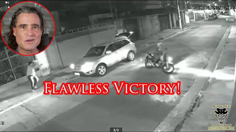 Defender With Family In Car Wrecks Multiple Armed Robbers