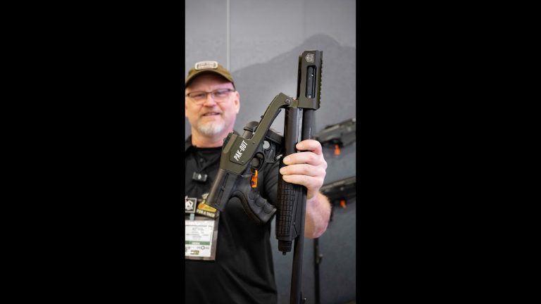 A foldable pump-action shotgun!