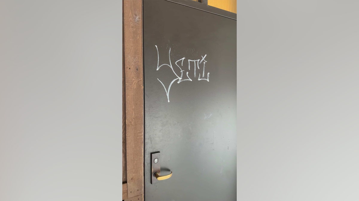 Graffiti on a door