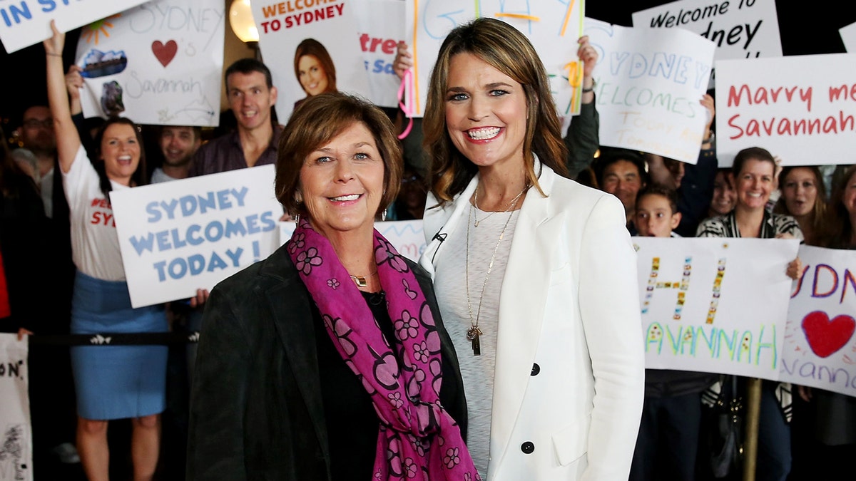 Savannah Guthrie posing with mom in Sydney.