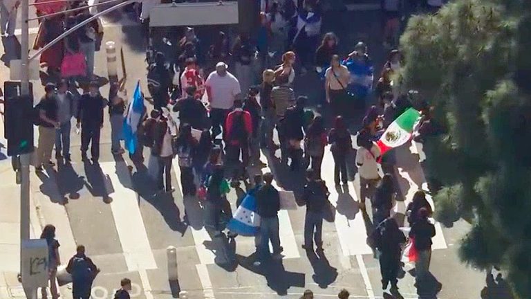 Federal agent attacked and hospitalized during anti-ICE protest in Downtown LA