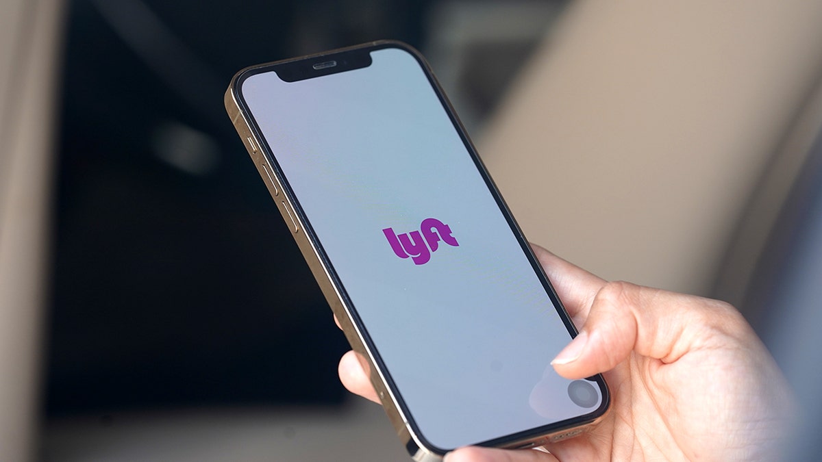 A Lyft app on a phone