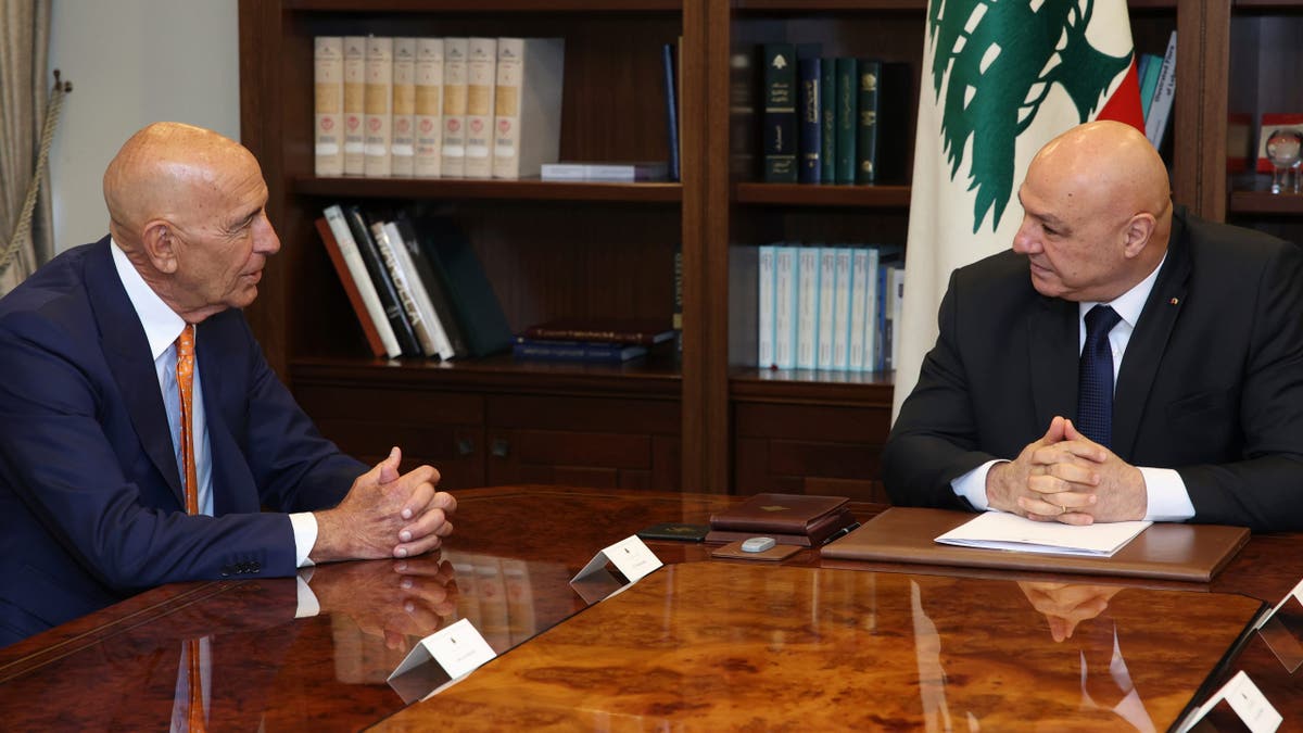 Tom Barrack and Lebanese President Joseph Aoun