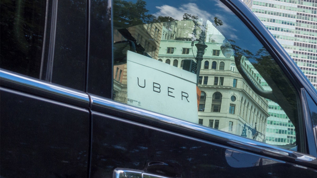 Uber seen from a vehicle