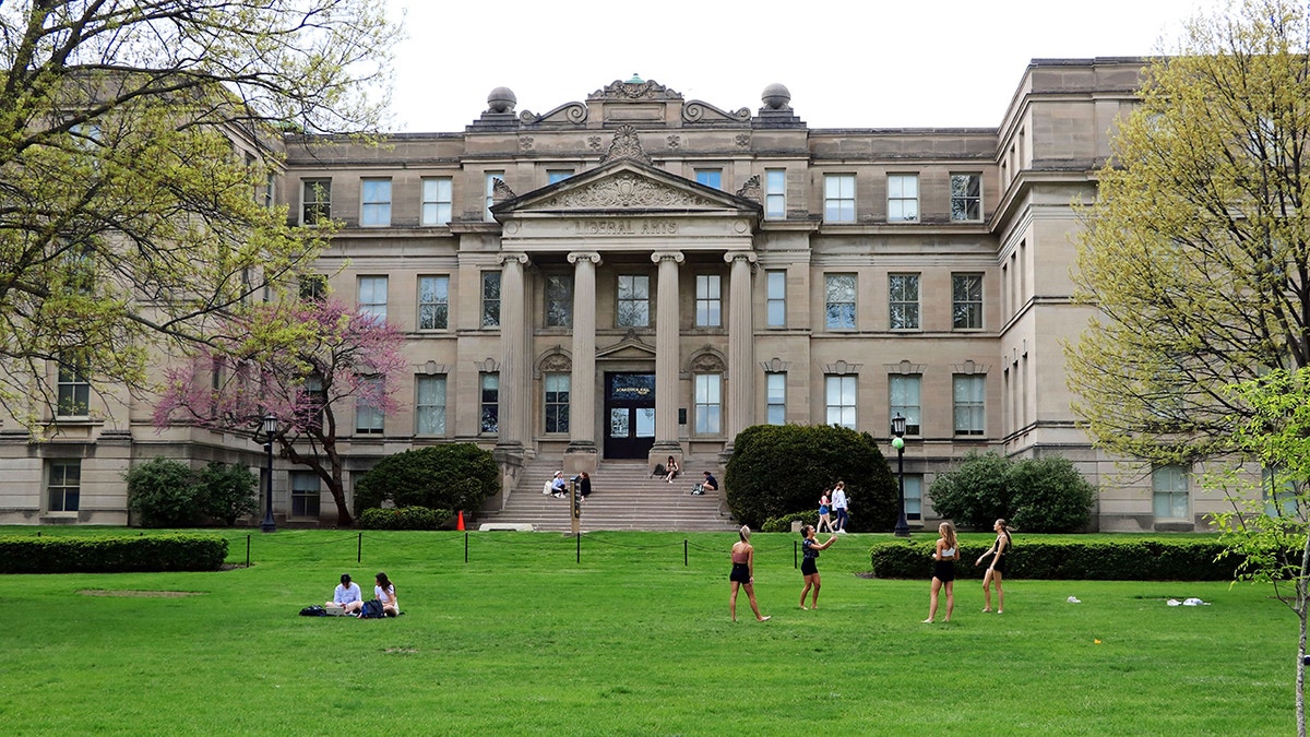 University of Iowa campus in the spring.
