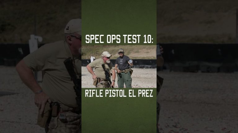 Spec Ops Test 10: Rifle Pistol El Prez #shorts #army #military