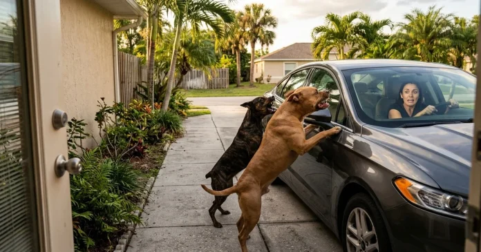 Fort Pierce Man Shoots Charging Dog in His Own Driveway After Two Loose Dogs Trap His Wife in Her Car